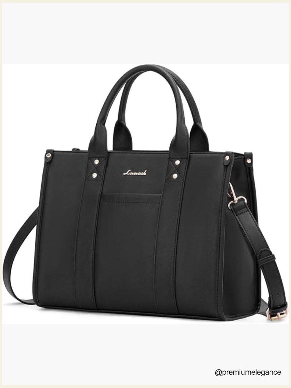 Vegan Leather Tote Bag Satchel Shoulder Crossbody Top Handle with Zipper